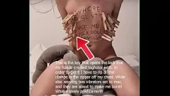 Reproduzir Predicament Bondage Orgasm: menino adolescente com vibrador e escrita corporal